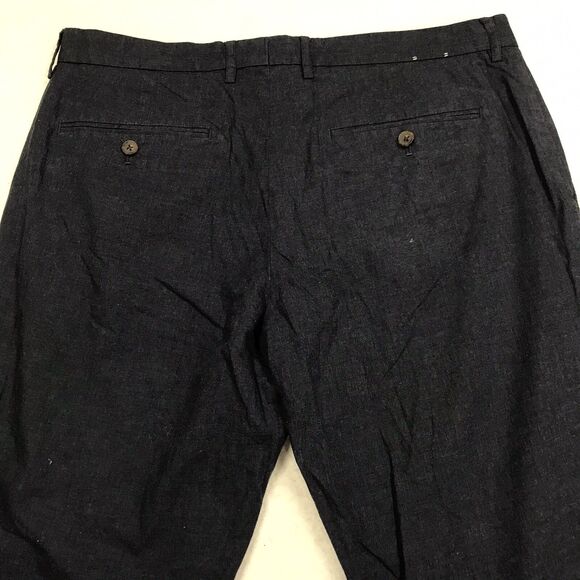 J CREW Thompson Pants Men 35x32 (36x29 actual) Navy Tapered Leg Chino Cotton - Picture 7 of 16